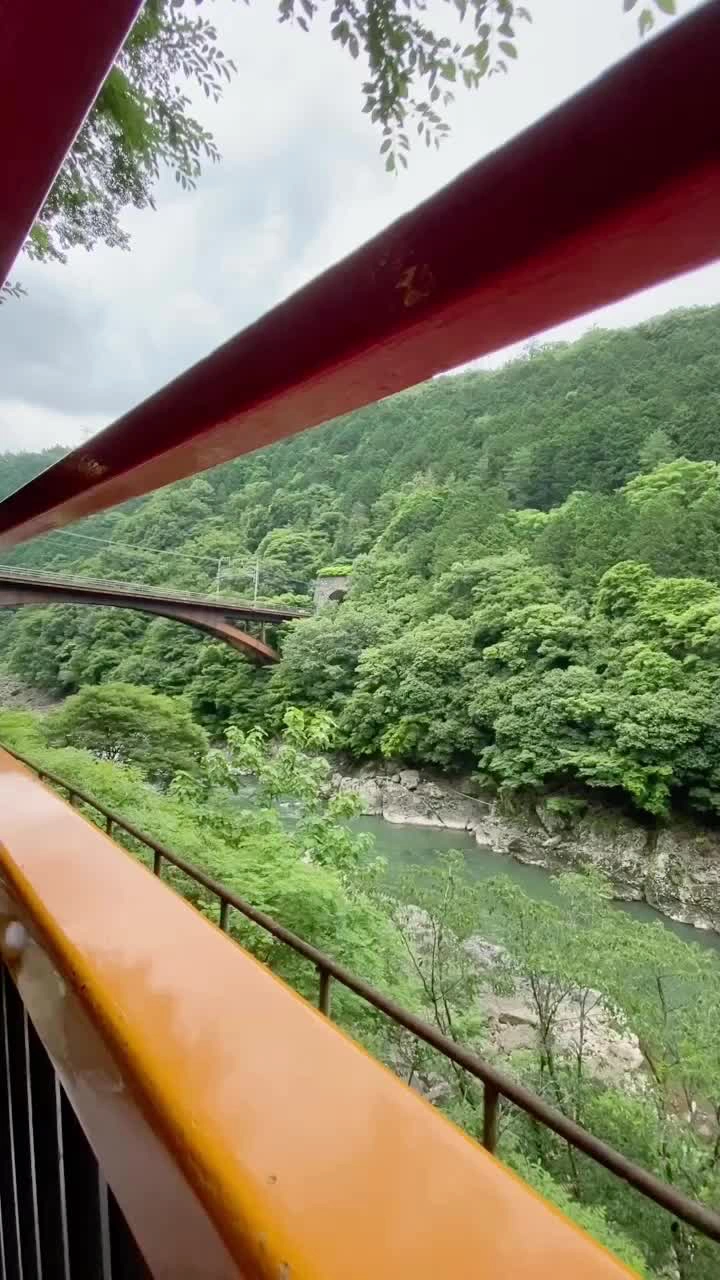 嵯峨野観光鉄道トロッコ列車の写真