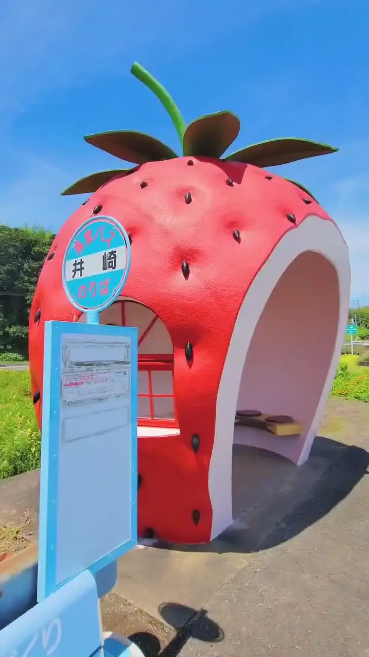 イチゴのバス停 井崎の写真