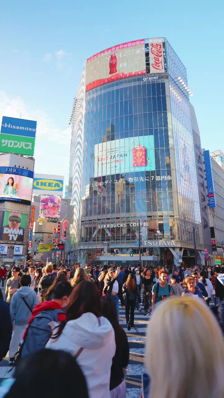 渋谷スクランブル交差点の写真
